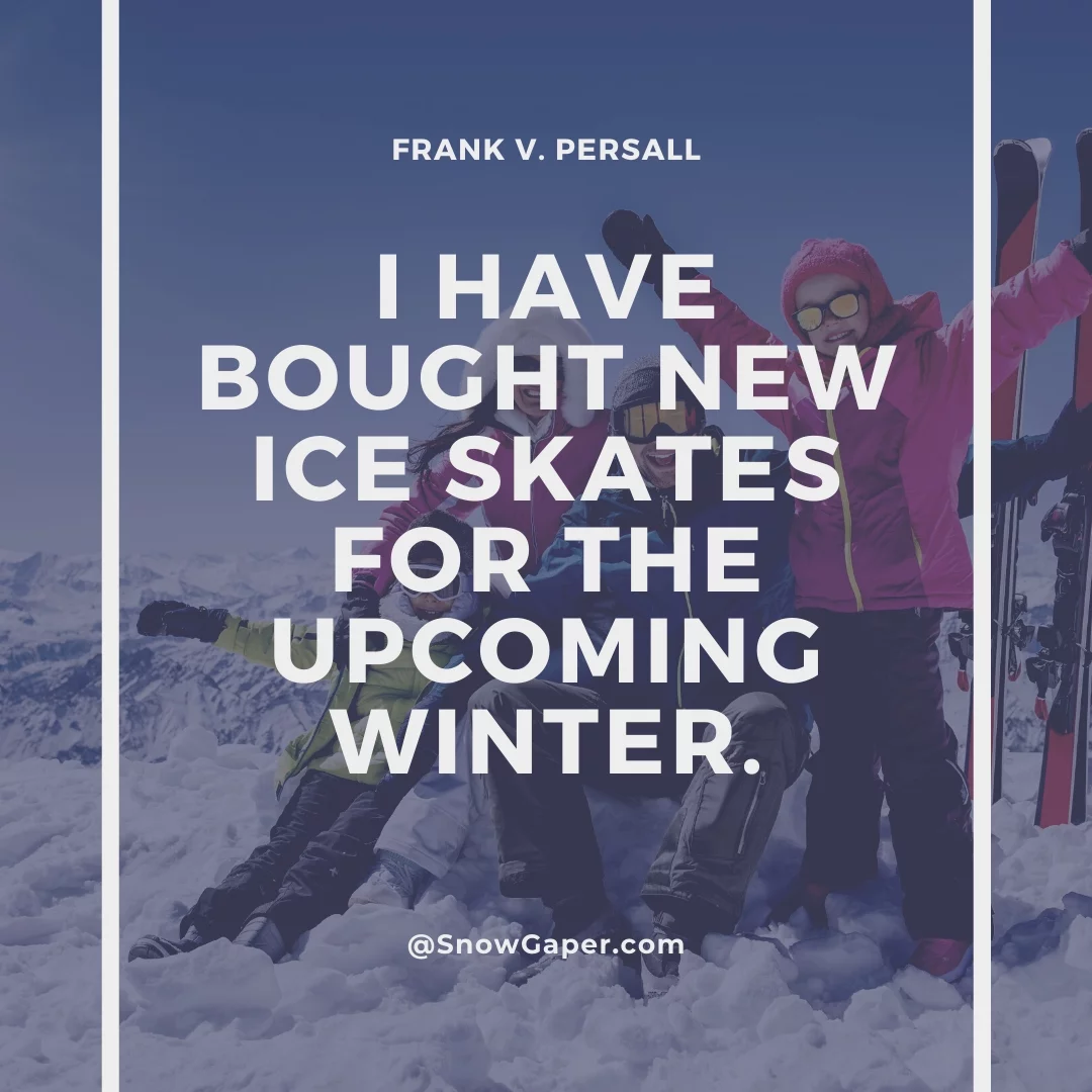 I have bought new ice skates for the upcoming winter.