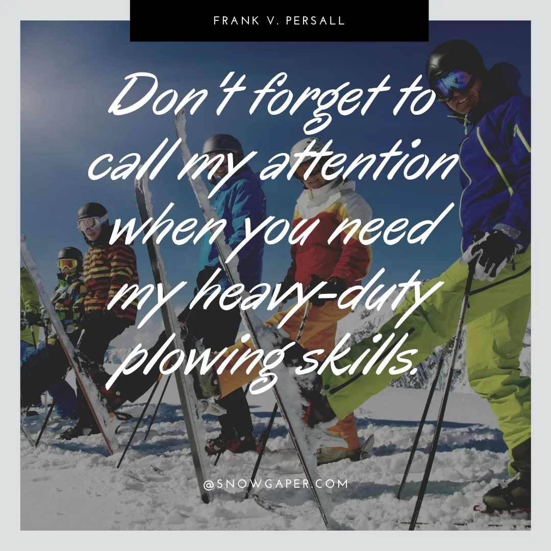 Don't forget to call my attention when you need my heavy-duty plowing skills.