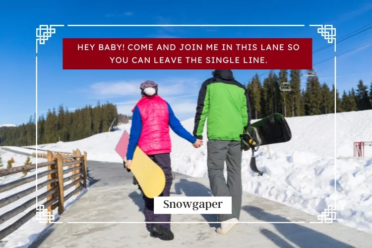 Hey baby! Come and join me in this lane so you can leave the single line.