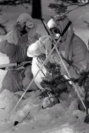 Sniper With Ski Slopes As A Stand